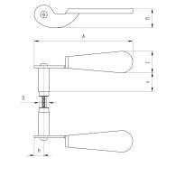 Uchwyt L145, D17mm, Zn