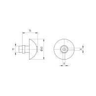 Kulka uchwytu d60mm, D19mm, Zn