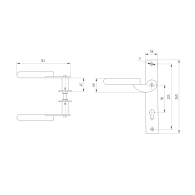 Uchwyt z etykietą w komplecie 265x60, t3mm
