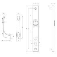 Zestaw uchwyt - uchwyt z etykietą AL profi