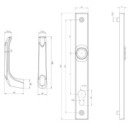 Zestaw uchwyt - uchwyt z etykietą AL profi