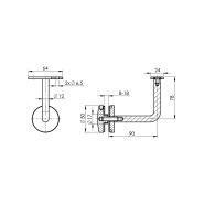 Uchwyt poręczy do szkła