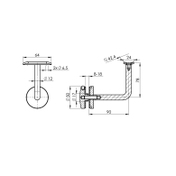 Uchwyt poręczy do szkła