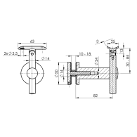 Uchwyt poręczy do szkła