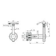 Uchwyt poręczy do szkła
