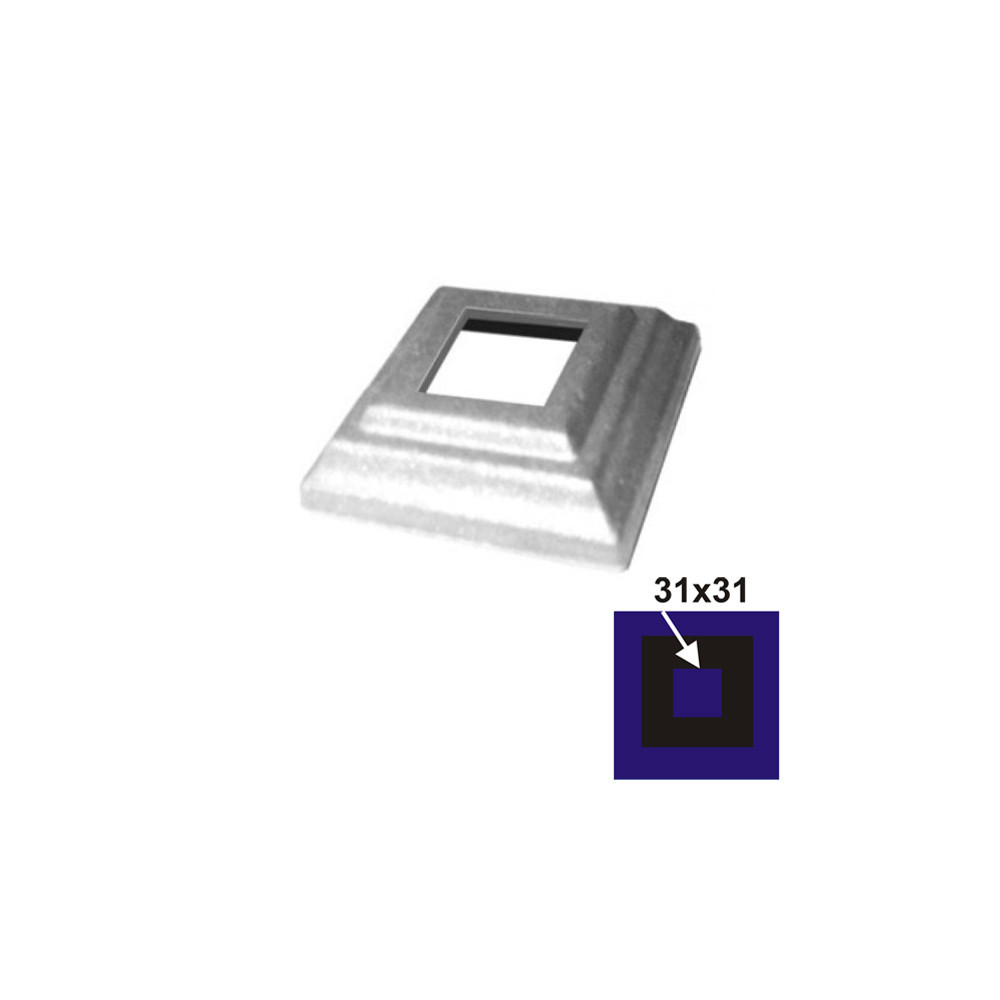 Rozeta 60x60, h17, t4mm