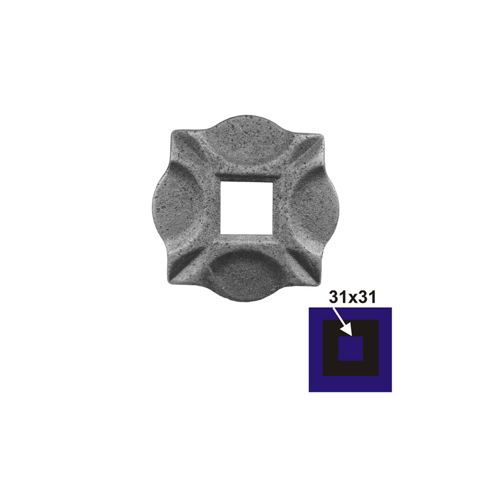 Rozeta 100x100, 31x31, t10mm