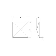Pokrywa na słupek, JP 80x80mm