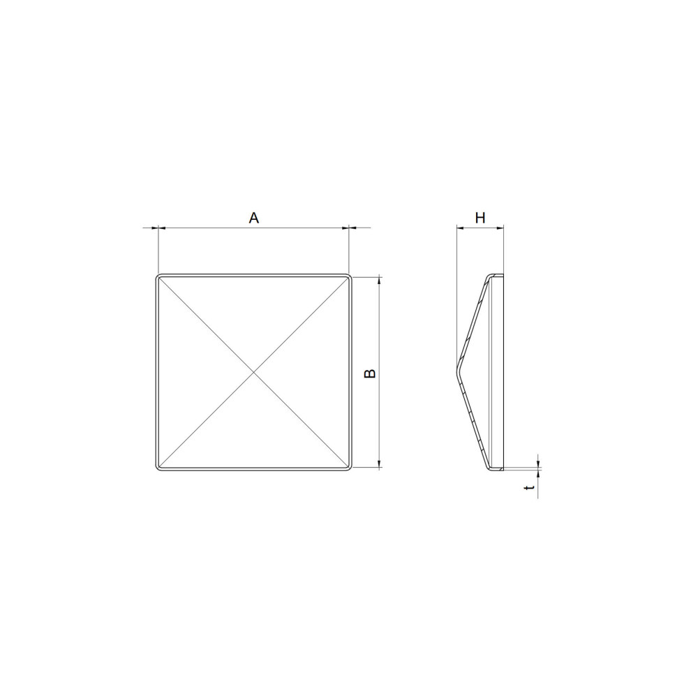 Pokrywa na słupek, JP 100x100mm