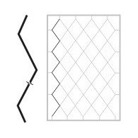 Profile gięte siatki 12x6, L2350mm