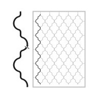 Siatki gięte z falą łamiącą profil 12x6, L2400mm