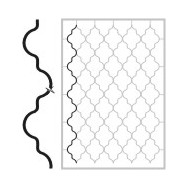 Siatki gięte z falą łamiącą profil 12x6, L2400mm