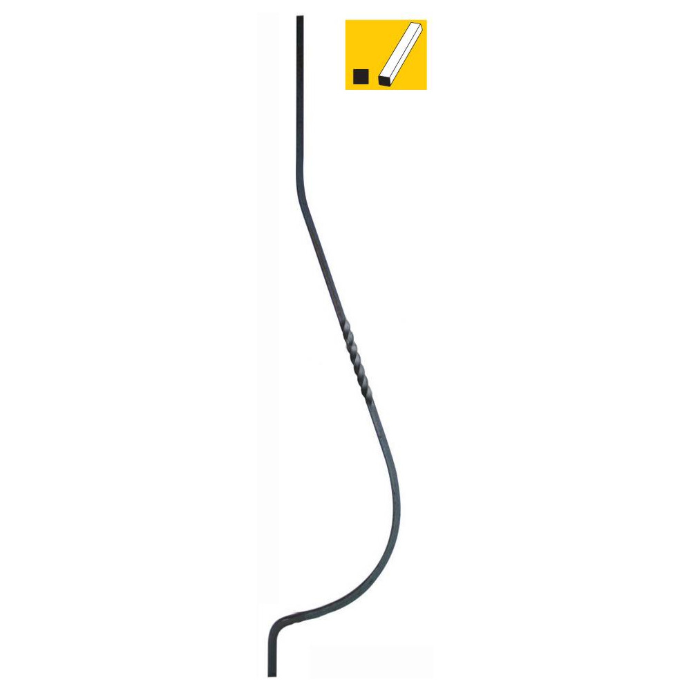 Listwa ozdobna ze stopką h900, 12x12mm