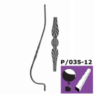 Pręt kształtowy ze stopką h950mm, T10/702-1