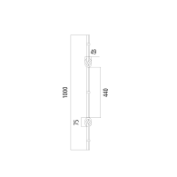 Pręt kuty h1000, b50, 2xD12mm