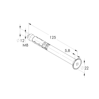Wytrzymałe stalowe Kotwienie z łbem stożkowym
