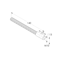 Kotwienie ze stali nierdzewnej M10, L=140mm