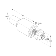 Kotwienie do montażu dystansowego bez podgrzewania. mostek M12/M12