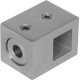 Uchwyt do balustrady ze stali nierdzewnej AISI 304, kwadratowy, regulowany, szlifowany