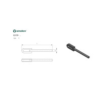 Kotwienie ogrodzenia 150x30, 12x6mm, Zn