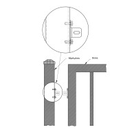 Kotwienie ogrodzenia do przykręcenia, czarne
