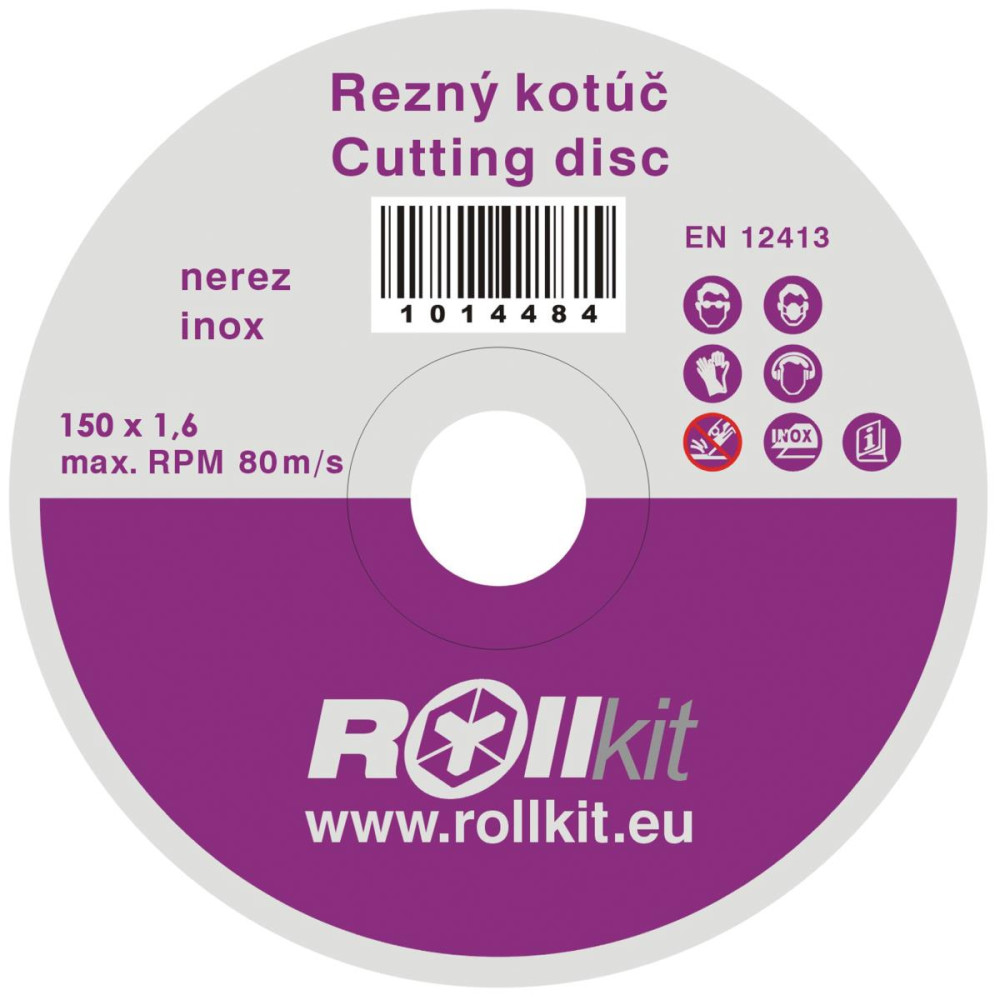 Kółko tnące do stali nierdzewnej, D150, d22,2, t1,6mm