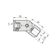 Uchwyt wlewu regulowany osiowo