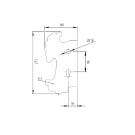 Zdobiona płyta bramy Ľ 275x160, t3, C90, D22mm