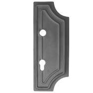 Zdobiona płyta bramy - prawa 285x112, t2,5 d20mm