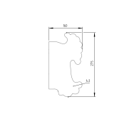 Dekorowana płyta bramy bez otworów P 275x160, t3mm