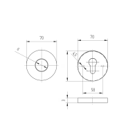 Uchwyt blokady etykiety D70, t3, d18mm
