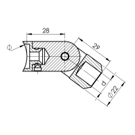 Uchwyt wlewu regulowany osiowo