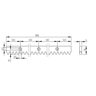 Grabie ze stali Zn, 30x10mm, L1m, max 1700kg