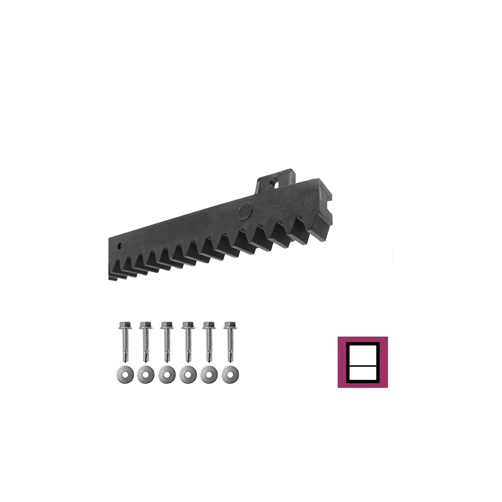 Plastikowy grzebień PVC+Fe, 27x18mm, L1m, max 700kg