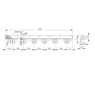 Plastikowy grzebień PVC+Fe, 27x20mm, L1m, max 1200kg