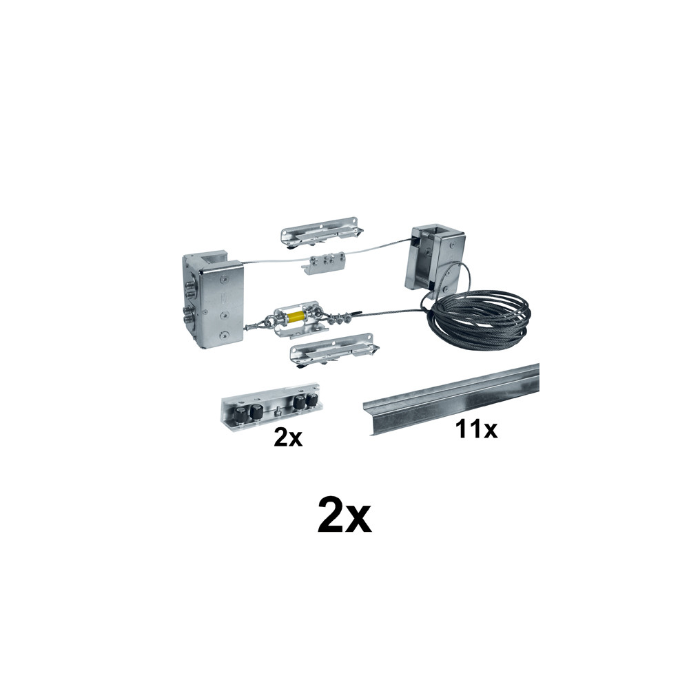 System teleskopowy dla kół. brama do 15 m, 3-częściowa