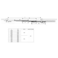 System teleskopowy dla kół. brama do 15 m, 3-częściowa