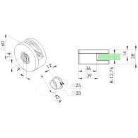 Uchwyt na szkło do Balustrady
