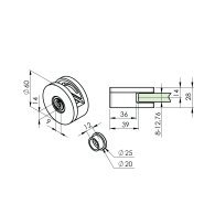 Uchwyt na szkło do Balustrady