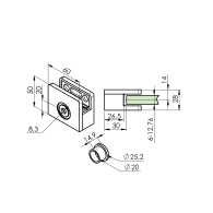 Jednostronny uchwyt na szkło poza osią