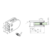 Uchwyt wlewu szklanego