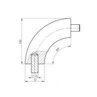 Łączenie poręczy - kolano, przejście, BUK