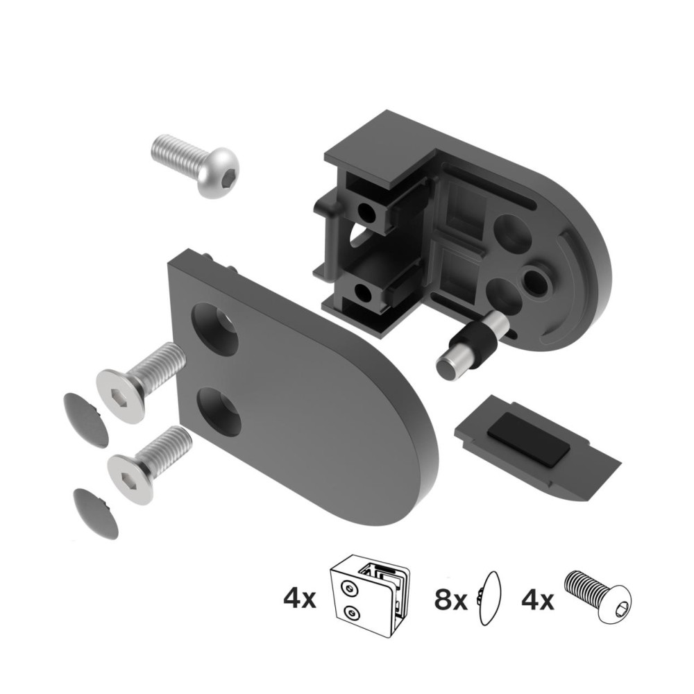 Uchwyt wlewu szklanego - zestaw