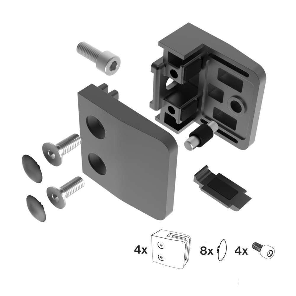 Uchwyt wlewu szklanego - zestaw