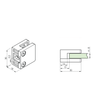Uchwyt wlewu szklanego