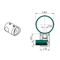 Lewy uchwyt wlewu paliwa