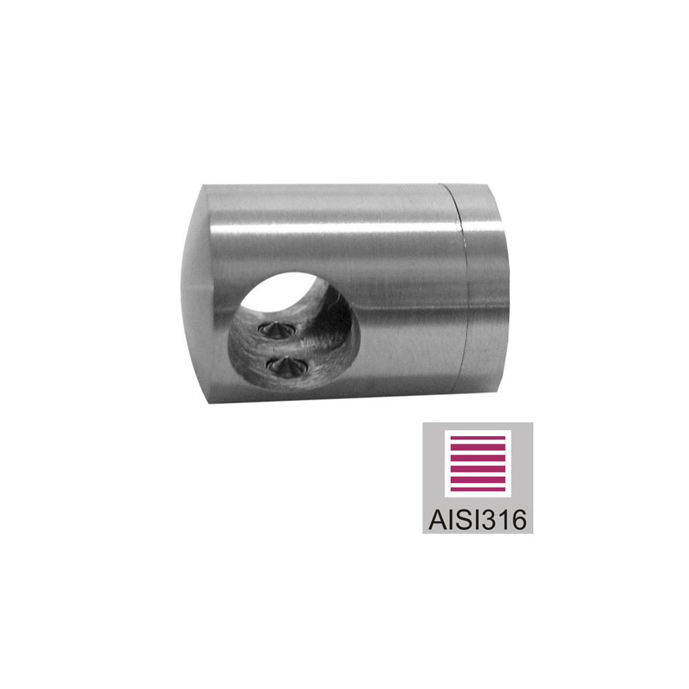 Uchwyt wlewu - złącze AISI316, 40x40x2/d10mm