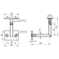 Uchwyt poręczy na ścianę