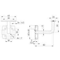 Uchwyt poręczy na ścianę