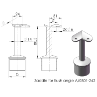 Uchwyt poręczy - stały
